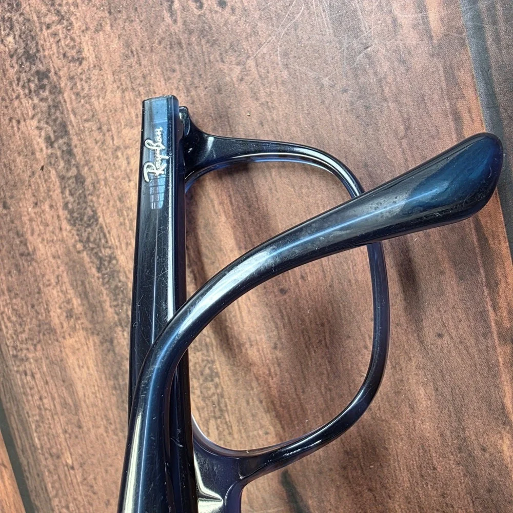 Ray-Ban RB 5375 8053 Blue Striped Rectangular Eyeglass Frames 51-18-145